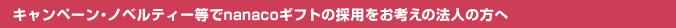 �L�����y�[���E�m�x���e�B�[����nanaco�M�t�g�̗̍p�����l���̖@�l�̕���