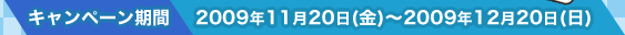 �y�L�����y�[�����ԁz2009�N11��20��(��)�`2009�N12��20��(��)