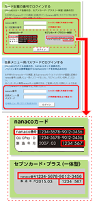 nanaco会員サイトにログイン