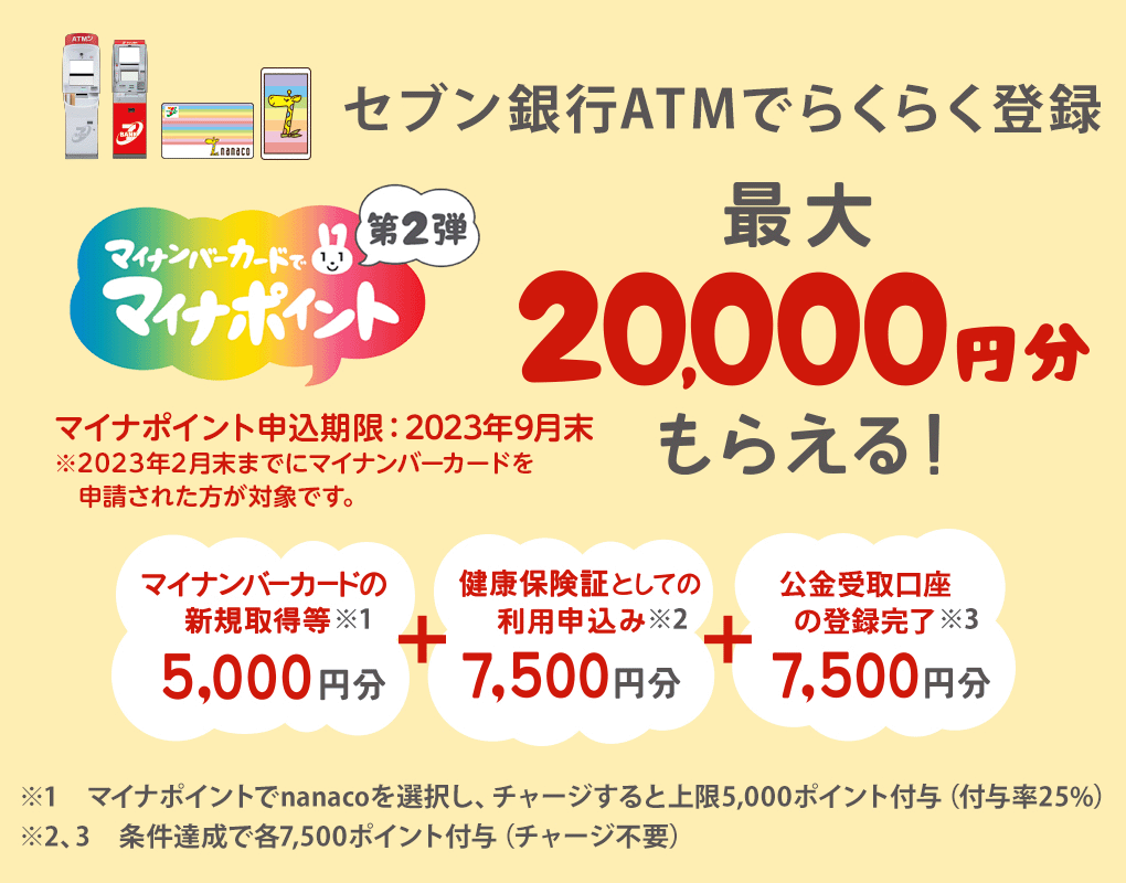 マイナポイント事業」について｜電子マネー nanaco 【公式サイト】